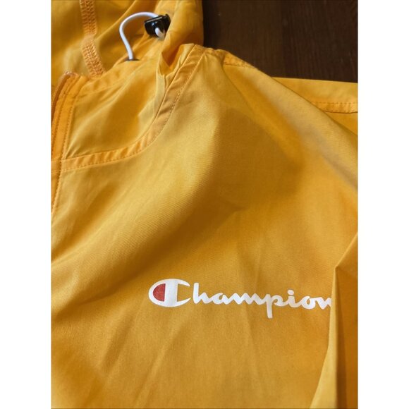 Champion Yellow Packable Pullover Yellow With Hood Size Medium - Picture 4 of 7